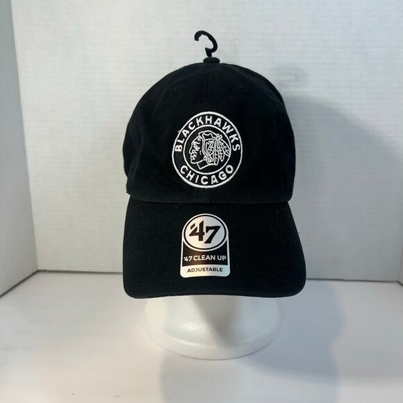 Chicago Blackhawks black hat one size fits most NWT - Picture 1 of 8